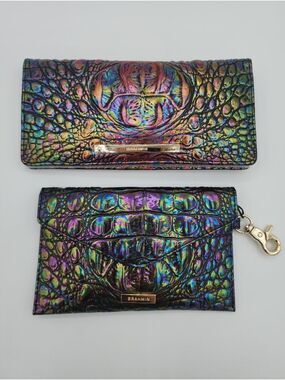 Brahmin Black Pearl Wallet & Pouch NWT #2960